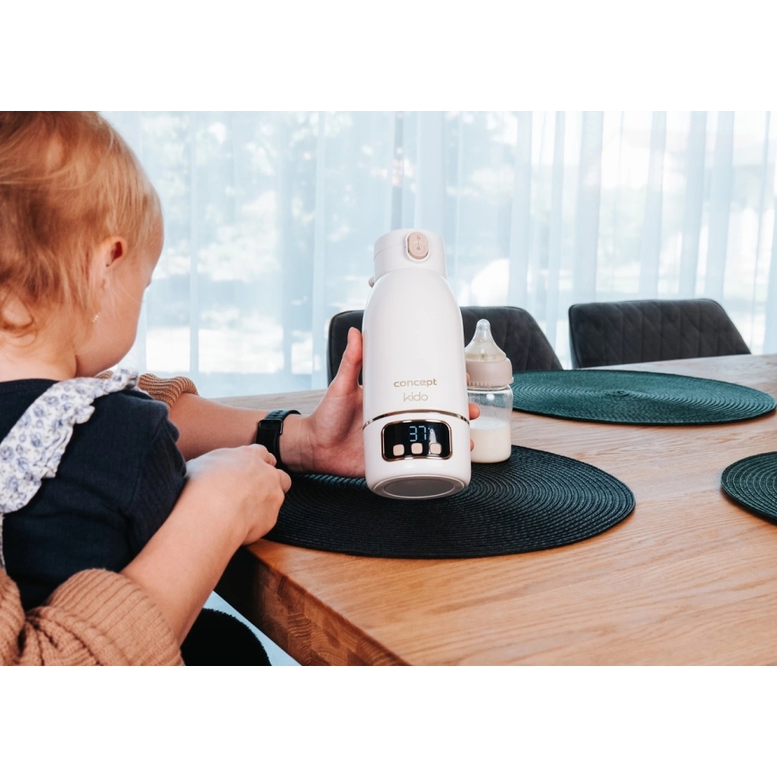 Concept OC4000 - Calentador portátil para agua y leche KIDO 500 ml 36W/7,4V 5000 mAh beige