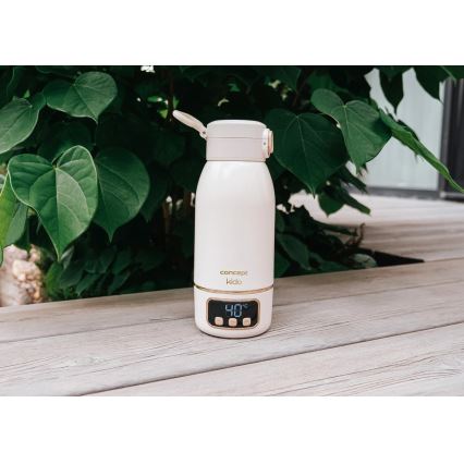 Concept OC4000 - Calentador portátil para agua y leche KIDO 500 ml 36W/7,4V 5000 mAh beige