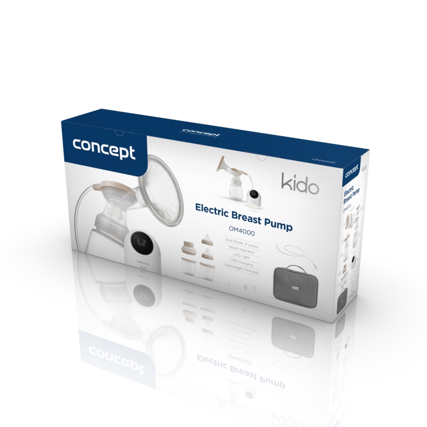 Concept OM4000 - Extractor de leche eléctrico 2 en 1 KIDO blanco