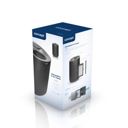 Concept OV1210 - Deshumidificador y purificador de aire PERFECT AIR 1 l 45W/230V negro