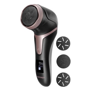 Concept PN3020 - Lima eléctrica para talones PERFECT SKIN 5V 1200 mAh IPX6 negro/oro rosa