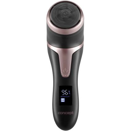 Concept PN3020 - Lima eléctrica para talones PERFECT SKIN 5V 1200 mAh IPX6 negro/oro rosa
