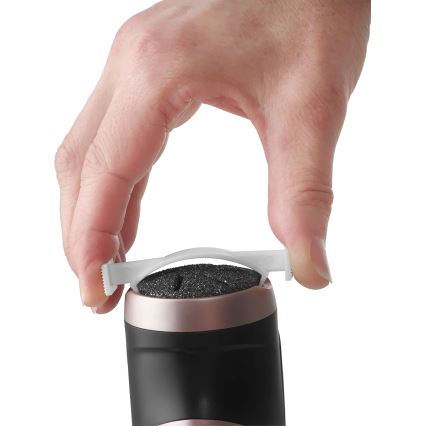 Concept PN3020 - Lima eléctrica para talones PERFECT SKIN 5V 1200 mAh IPX6 negro/oro rosa