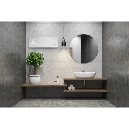 Concept QH4000 - Calefactor eléctrico 1000/2000W IP22 blanco + control remoto