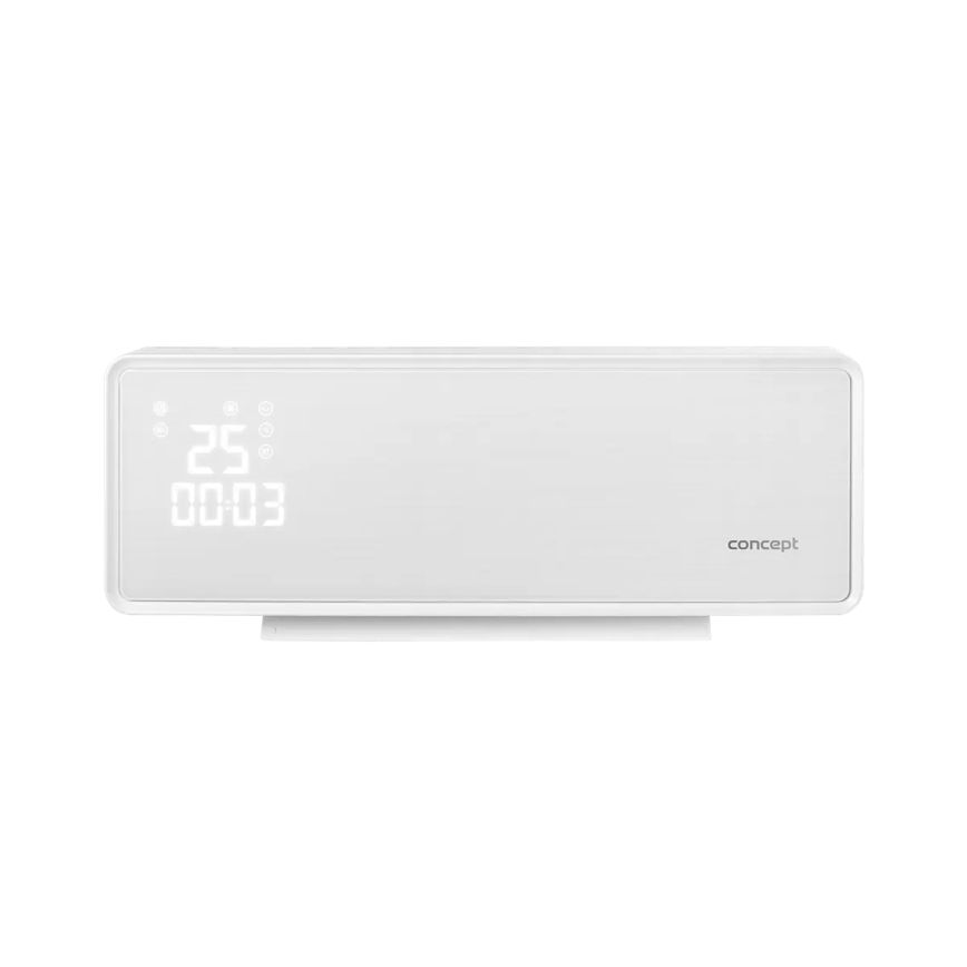 Concept QH4000 - Calefactor eléctrico 1000/2000W IP22 blanco + control remoto