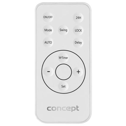 Concept QH4000 - Calefactor eléctrico 1000/2000W IP22 blanco + control remoto