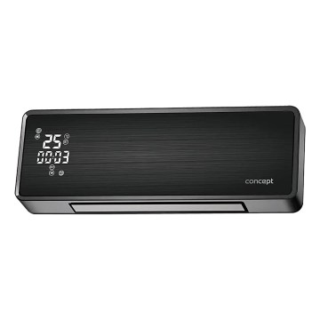 Concept QH4001 - Calefactor eléctrico 1000/2000W IP22 negro + mando a distancia