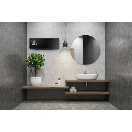 Concept QH4001 - Calefactor eléctrico 1000/2000W IP22 negro + mando a distancia