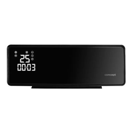 Concept QH4001 - Calefactor eléctrico 1000/2000W IP22 negro + mando a distancia