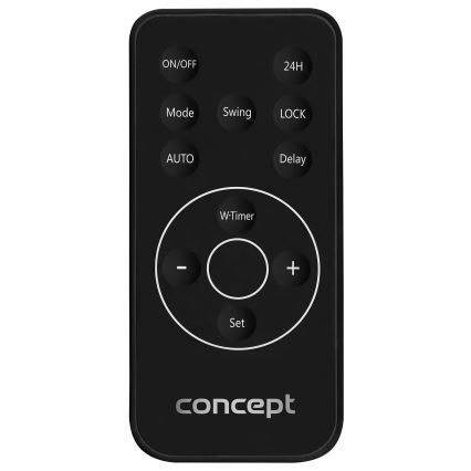 Concept QH4001 - Calefactor eléctrico 1000/2000W IP22 negro + mando a distancia