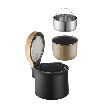 Concept RE4040 - Arrocera digital 2 en 1 450W/230V 2 l negro/acabado en madera