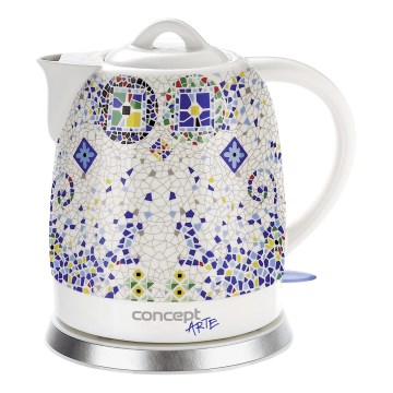 Concept RK0020 - Hervidor eléctrico de ebullición rápida 1,5 l 1350W/230V multicolor/cerámica