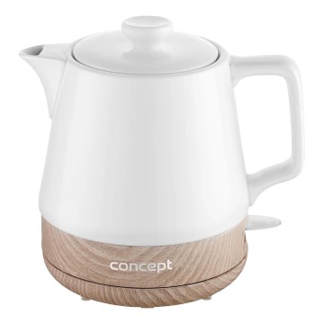 Concept RK0060 - Hervidor eléctrico rápido 1 l 1000W/230V blanco/cerámica