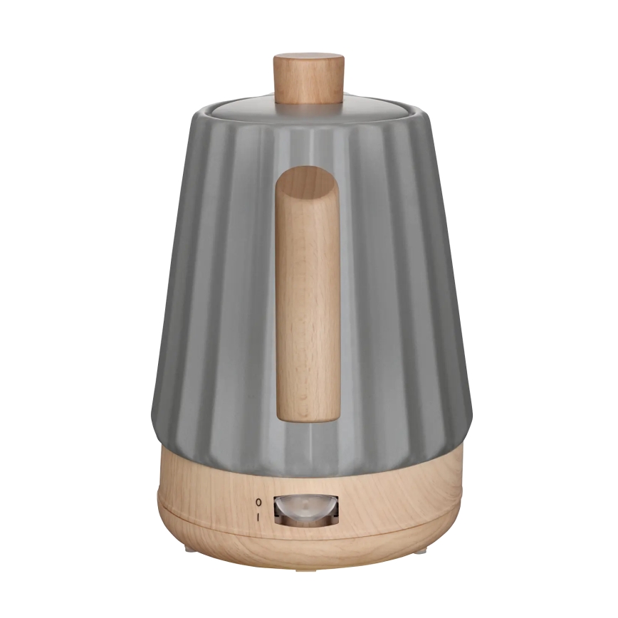 Concept RK0092 - Hervidor eléctrico 1,5 l 1500W/230V gris oscuro/acabado en madera/cerámica