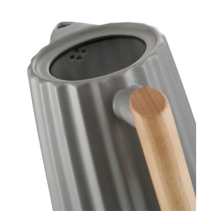 Concept RK0092 - Hervidor eléctrico 1,5 l 1500W/230V gris oscuro/acabado en madera/cerámica