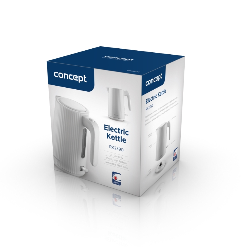 Concept RK2390 - Hervidor eléctrico 1,7 l 2200W/230V blanco