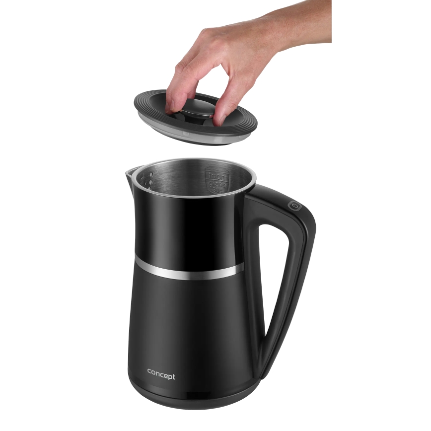 Concept RK3100 - Hervidor eléctrico con control de temperatura 1,7 l 2200W/230V negro