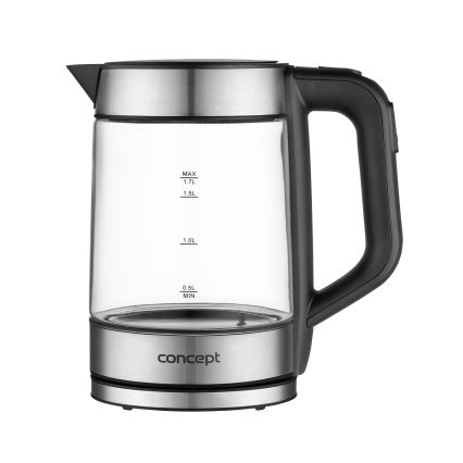Concept RK4067 - Hervidor eléctrico con control de temperatura 1,7 l 2200 W/230 V de acero inoxidable