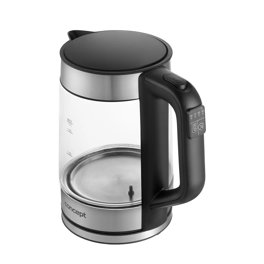 Concept RK4067 - Hervidor eléctrico con control de temperatura 1,7 l 2200 W/230 V de acero inoxidable