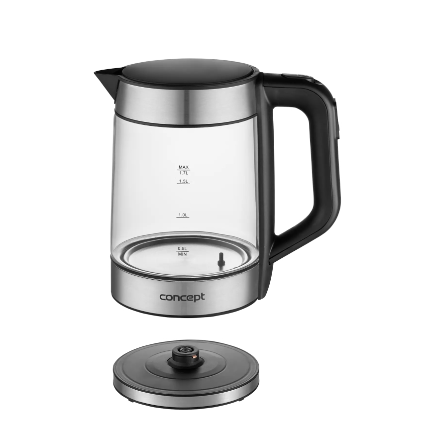 Concept RK4067 - Hervidor eléctrico con control de temperatura 1,7 l 2200 W/230 V de acero inoxidable