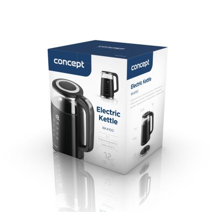 Concept RK4100 - Hervidor con control de temperatura 1,7 l 2200W/230V negro