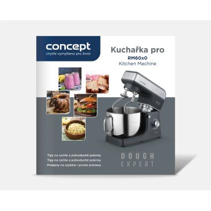 Concept RM6010 - Robot de cocina planetario DOUGH EXPERT 1900W/230V antracita/acero inoxidable