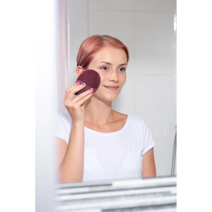 Concept SK9101 - Cepillo limpiador facial SONIVIBE 2W/5V 250 mAh IPX7 rojo