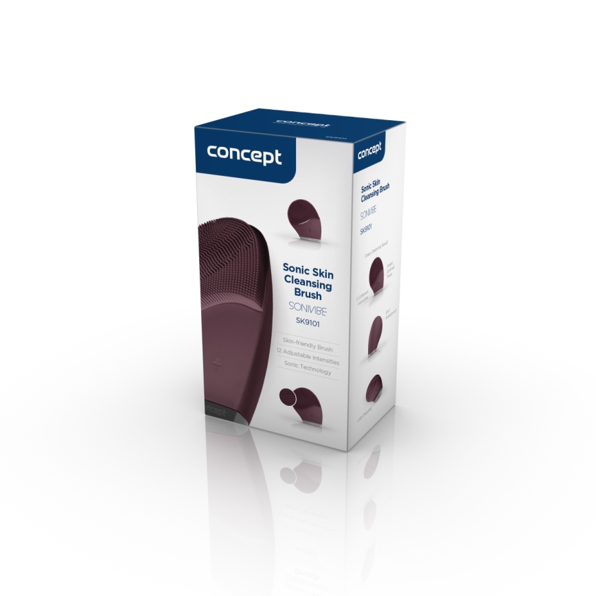 Concept SK9101 - Cepillo limpiador facial SONIVIBE 2W/5V 250 mAh IPX7 rojo