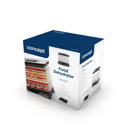 Concept SO2042 - Secador de alimentos 500W/230V negro + molde de silicona