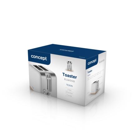 Concept TE2015 - Tostadora de dos ranuras 930W/230V blanca