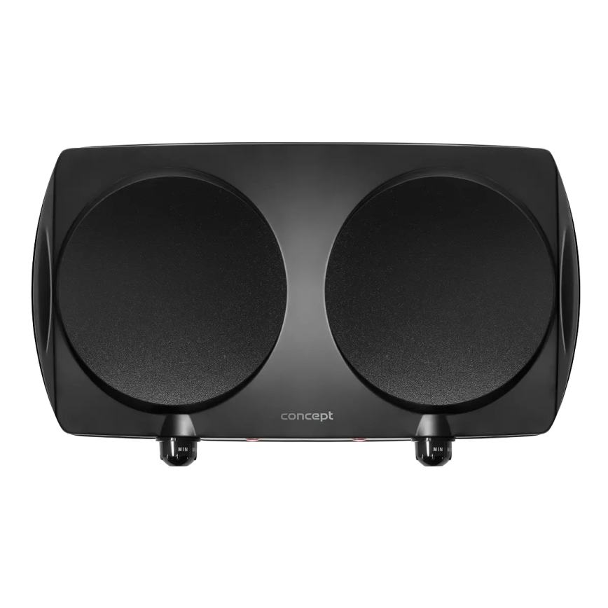 Concept VE3060 - Placa eléctrica doble 2500 W/230 V, negra