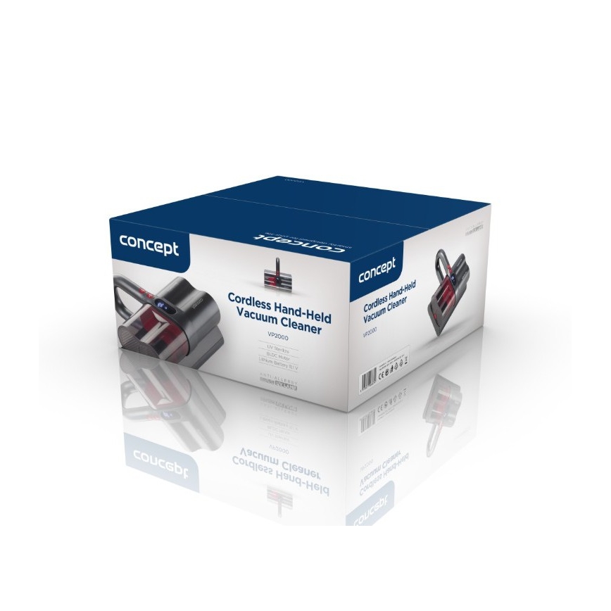 Concept VP2000 - Aspirador de mano antibacteriano con lámpara UV-C LUMISTAR 120W/11,1V