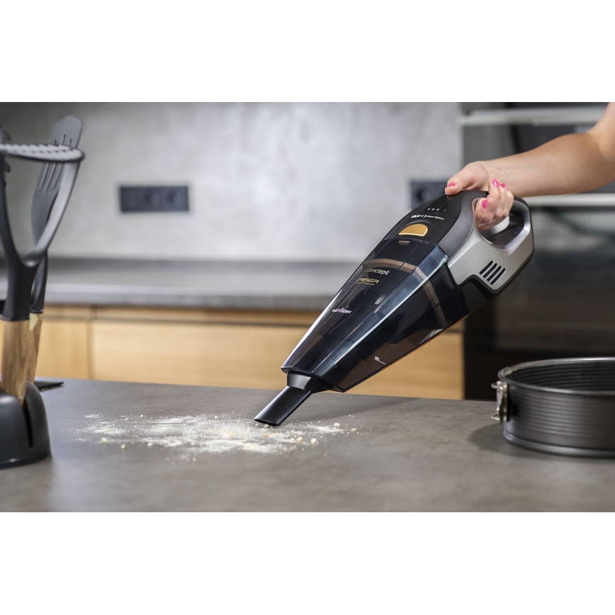 Concept VP4353 - Aspiradora de mano WET & DRY CON EXTENSIÓN RISER 110W/18,5V 2200 mAh negra