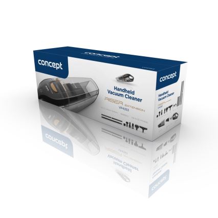 Concept VP4353 - Aspiradora de mano WET & DRY CON EXTENSIÓN RISER 110W/18,5V 2200 mAh negra