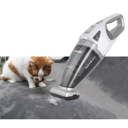 Concept VP4370 - Aspiradora de mano WET & DRY PERFECT CLEAN 90W/14,8V 2200 mAh blanca