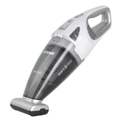 Concept VP4370 - Aspiradora de mano WET & DRY PERFECT CLEAN 90W/14,8V 2200 mAh blanca