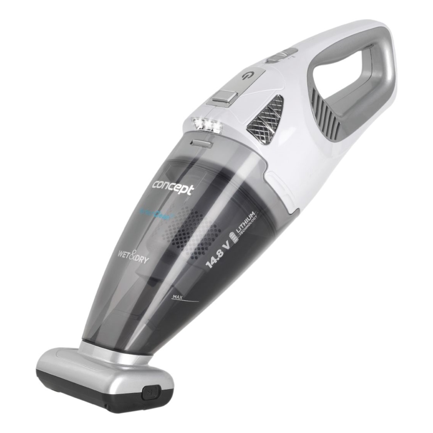Concept VP4370 - Aspiradora de mano WET & DRY PERFECT CLEAN 90W/14,8V 2200 mAh blanca