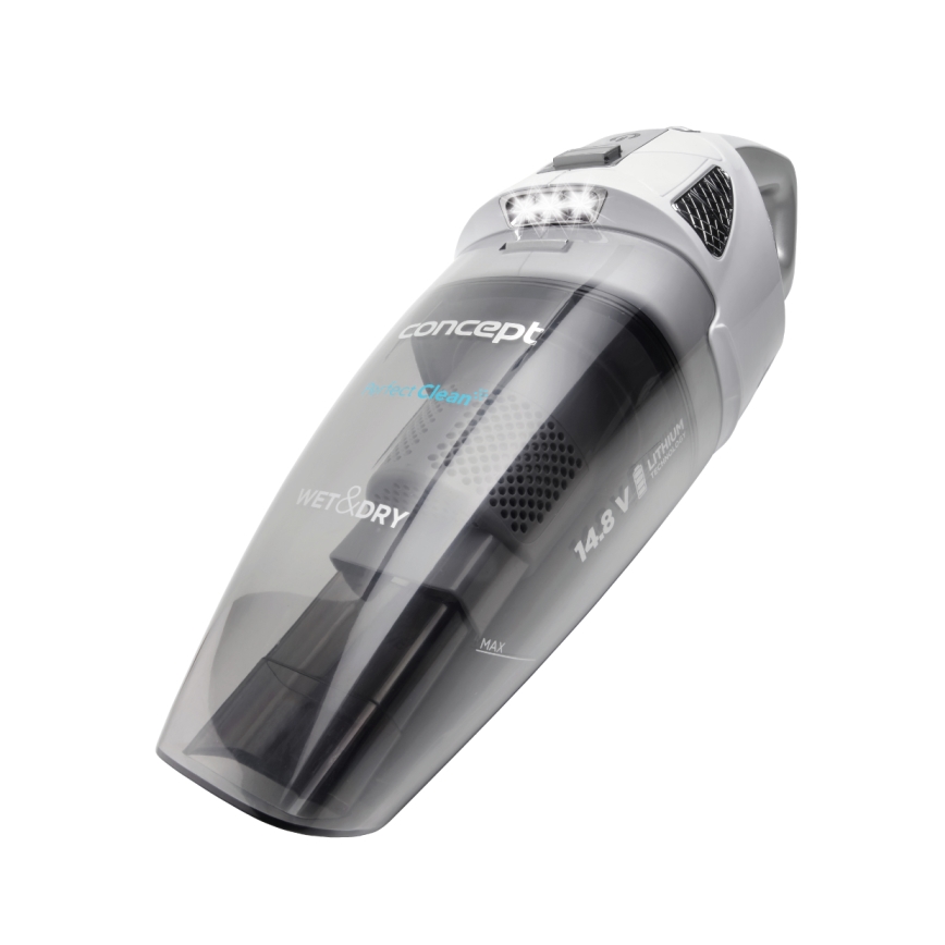 Concept VP4370 - Aspiradora de mano WET & DRY PERFECT CLEAN 90W/14,8V 2200 mAh blanca