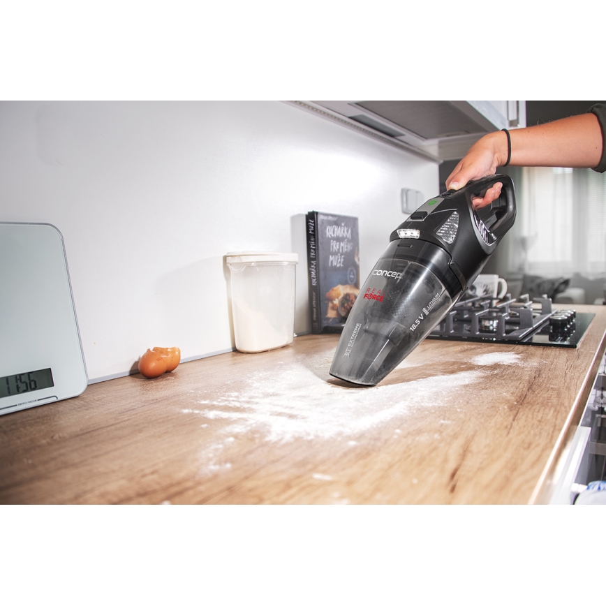 Concept VP4380 - Aspiradora de mano REAL FORCE 110W/18,5V 2200 mAh negra