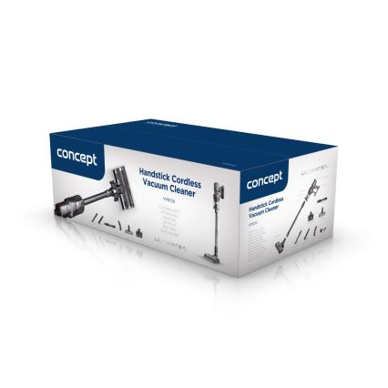 Concept VP6150 - Aspiradora escoba 3 en 1 ULTIMATE UV POWER 500W/29,6V 2200 mAh negra