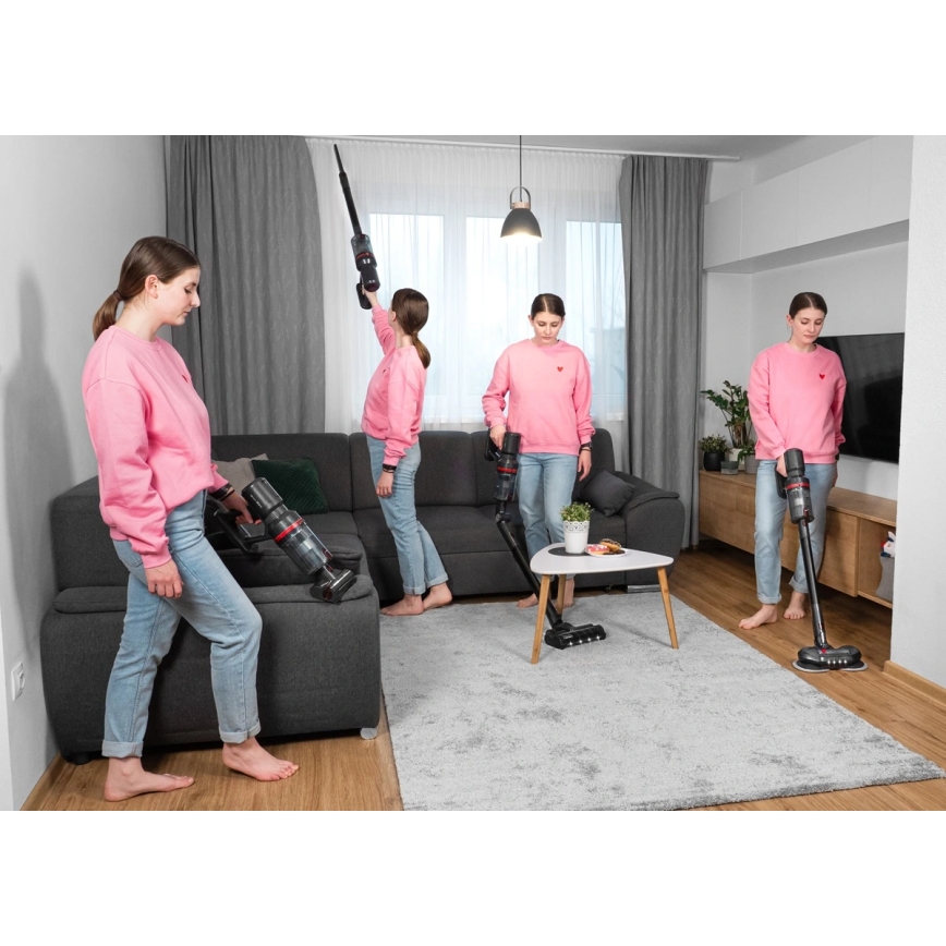 Concept VP6260 - Aspiradora escoba 4 en 1 ULTIMATE PRO+ 500W/29,6V 2200 mAh negra