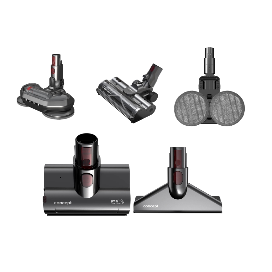 Concept VP6260 - Aspiradora escoba 4 en 1 ULTIMATE PRO+ 500W/29,6V 2200 mAh negra