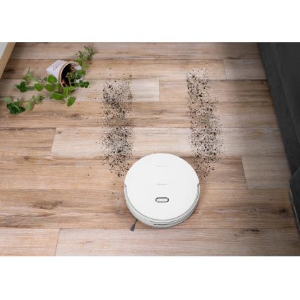 Concept VR4050 - Robot aspirador inteligente 2 en 1 con mopa OPTIMUS AQUA PRO LÁSER 3D, 600W/230V, 5200 mAh, Wi-Fi, blanco