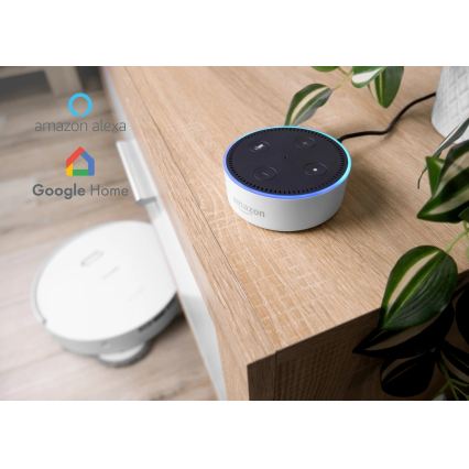 Concept VR4050 - Robot aspirador inteligente 2 en 1 con mopa OPTIMUS AQUA PRO LÁSER 3D, 600W/230V, 5200 mAh, Wi-Fi, blanco