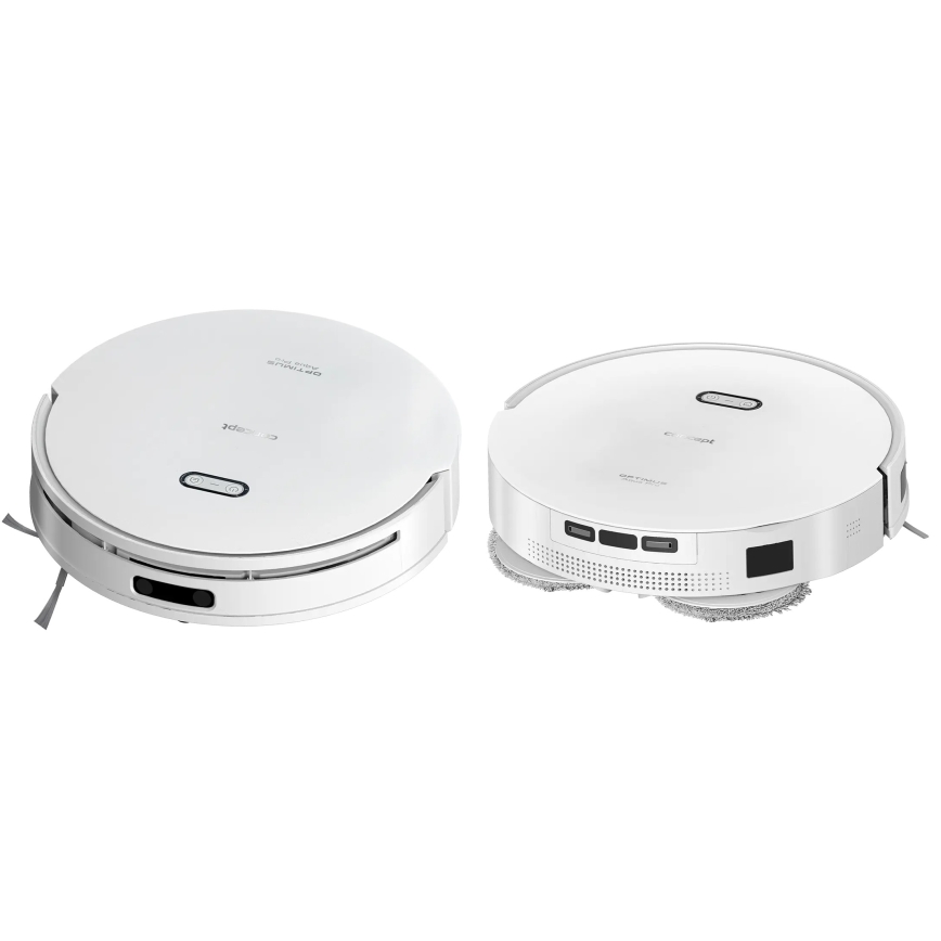 Concept VR4050 - Robot aspirador inteligente 2 en 1 con mopa OPTIMUS AQUA PRO LÁSER 3D, 600W/230V, 5200 mAh, Wi-Fi, blanco