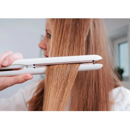 Concept VZ2110 - Plancha para el cabello GLAM STYLE 48W/230V blanca/oro rosa