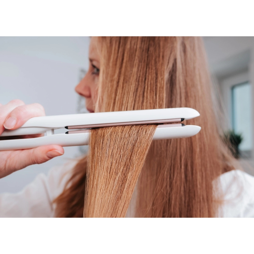 Concept VZ2110 - Plancha para el cabello GLAM STYLE 48W/230V blanca/oro rosa