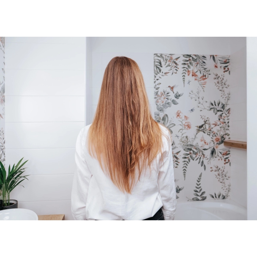 Concept VZ2110 - Plancha para el cabello GLAM STYLE 48W/230V blanca/oro rosa