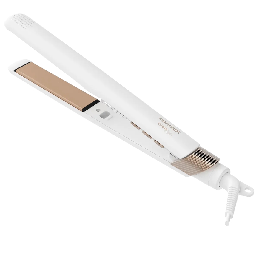 Concept VZ2110 - Plancha para el cabello GLAM STYLE 48W/230V blanca/oro rosa