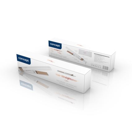 Concept VZ2110 - Plancha para el cabello GLAM STYLE 48W/230V blanca/oro rosa